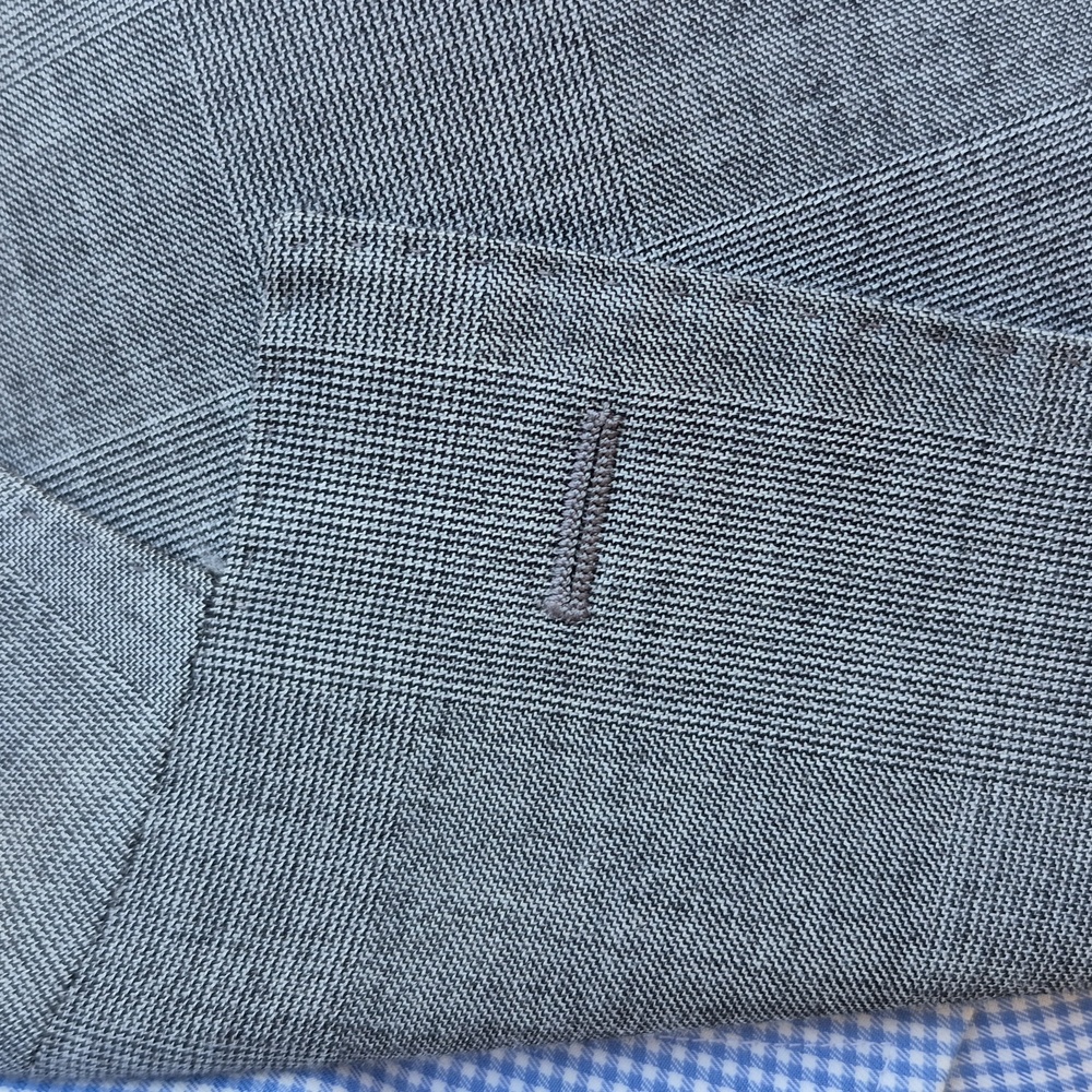 SUITSUPPLY Lazio Grey Modest Plaid S110s Wool Mens Sz‎ 36 S Slim Cut Sport Coat - Picture 3 of 9